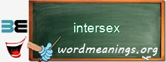 WordMeaning blackboard for intersex